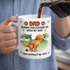 Custom 3D Inflated Effect Printed Mug - Personalized Father's Day Birthday Gifts For Dog Cat Lovers, Dog Dad And Mom, Cat Owners - Powered By Coffee & Cat Cuddles
