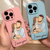 Custom Photo Leather Phone Case - Personalized Father's Day Birthday Gifts For Dad, Grandpa - Strong Families Start With Dad