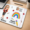 Custom Desk Mat - Personalized Birthday Gifts For Teachers - Coffee Teach Repeat
