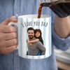 Custom Photo Mug - Personalized Father's Day Birthday Gifts For Dad, Grandpa - Family First Every Sip
