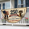 Custom Non-Pleated Fan Flag - Personalized America 250th Anniversary Gifts For Mom, Dad, Brother, Sister, Kids - Celebrating 250 Years Strong