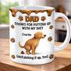 Custom 3D Inflated Effect Printed Mug - Personalized Father's Day Gifts For Dog Lovers, Dog Dad And Mom - You're The Best Servant