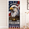 Custom Door Cover - Personalized America 250th Anniversary Gifts For Mom, Dad, Brother, Sister, Kids - United By Freedom Forever