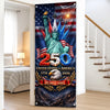Custom Door Cover - Personalized America 250th Anniversary Gifts For Mom, Dad, Brother, Sister, Kids - Land Of Liberty Family