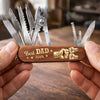 Custom 15-in-1 Pocket Multi Tool - Personalized Father's Day Birthday Gifts For Dad, Grandpa - Dad’s Survival Tool
