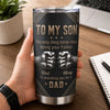 Custom Tumbler - Personalized Father's Day Birthday Gifts For Son - Son You Make Me Proud Every Day