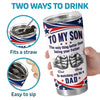 Custom Tumbler - Personalized Father's Day Birthday Gifts For Son - Built Tough Loved Forever