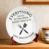 Custom Ceramic Plate - Personalized Father's Day Birthday Gifts For Dad, Grandpa - Served With Love Always