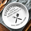 Custom Ceramic Plate - Personalized Father's Day Birthday Gifts For Dad, Grandpa - Served With Love Always