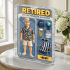 Custom Photo Action Figure Toy Box Acrylic Plaque - Personalized Retirement Gifts For Women, Men - Best Retirement Edition Ever