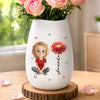 Custom Oval Ceramic Flower Vase - Personalized Best Friend Birthday Gifts For Women, Besties, Sisters, BFF - A Little Piece Of Me