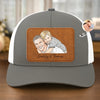 Custom Photo Cap - Personalized Father's Day Birthday Gifts For Dad, Grandpa - Home Is Wherever Dad Is