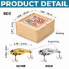 Custom Fishing Lure Gift Box - Personalized Father's Day Fishing Gifts For Fisherman, Dad, Grandpa - Fishing Solves Most Problems