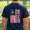 Custom T-shirt - Personalized Father's Day America 250th Anniversary Gifts For Dad, Grandpa - Proud American Since Birth