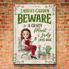 Custom Home Decor Metal Sign - Personalized Birthday Garden Gifts For Gardeners - Her Green Kingdom, Her Rules