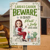 Custom Home Decor Metal Sign - Personalized Birthday Garden Gifts For Gardeners - Her Green Kingdom, Her Rules