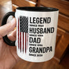 Custom Accent Mug - Personalized America 250th Anniversary Father's Day Gifts For Dad, Grandpa - Proud Dad Strong Legacy