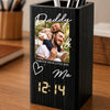 Custom Photo Pen Holder With Clock - Personalized Father's Day Birthday Gifts For Dad, Grandpa - Dad Makes Everything Better