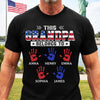 Custom T-shirt, Hoodie – Personalized America 250th Anniversary Gifts For Dad, Grandpa – This Proud Grandpa Belongs To Awesome Kids