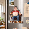 Custom Photo Dad Bod Belly Squishy Acrylic Fridge Magnet – Personalized Father's Day Funny Gifts For Dog Cat Lovers, Dog Dad, Cat Owners – Life Is Better With Paws