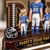Custom 2-Layered Wooden Plaque - Personalized Father's Day Gifts For Dad, Grandpa, American Football Lovers, Sports Fans, Sports Lovers - Game Day Starts Here