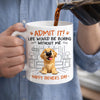 Custom Mug - Personalized Father's Day Birthday Gifts For Dog Cat Lovers, Dog Dad And Mom, Cat Owners - Life Is Better With My Furry Friends