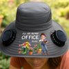 Custom Hat With Fans Solar Power - Personalized Birthday Garden Gifts For Gardeners - Heading To My Green Office