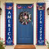 Custom Porch Banner Set - Personalized America 250th Anniversary Gifts For Mom, Dad, Brother, Sister, Kids - Freedom Never Fades