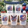 Custom Party Cups - Personalized America 250th Anniversary Gifts For Mom, Dad, Brother, Sister, Kids - Born For Freedom Built To Last