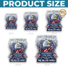 Custom Acrylic Fridge Magnet - Personalized America 250th Anniversary Gifts For Mom, Dad, Brother, Sister, Kids - Land Of The Free