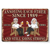Custom Home Decor Metal Sign - Personalized Anniversary Wedding Gifts For Husband And Wife, Him And Her - Still Driving Each Other Crazy