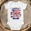 Custom Baby Onesie - Personalized Baby Shower, Gender Reveal, America 250th Anniversary Gifts For New Moms, New Dads, New Parents - Little Patriot Shines Bright