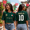 Custom Women's Mexico 2026 Jersey Crop Tee - Personalized Birthday Gifts For Soccer Lovers, Sports Fans, Sports Lovers - Viva La Passion On Pitch