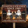 Custom Home Decor Metal Sign - Personalized Anniversary Wedding Gifts For Husband And Wife, Him And Her - Love Drives Us Crazy
