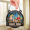 Custom Window Hanging Suncatcher Ornament - Personalized Anniversary Wedding Gifts For Husband And Wife, Him And Her - Our Forever Sunny Love Story