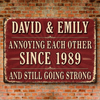 Custom Home Decor Metal Sign - Personalized Anniversary Wedding Gifts For Husband And Wife, Him And Her - Our Forever Rugged Love Bond