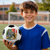 Custom World Football Soccer Ball - Personalized Birthday Gifts For Football Lovers, Sports Fans, Sports Lovers - My Lucky Number, My Nation