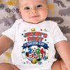 Custom World Football Baby Onesie - Personalized Baby Shower, Gender Reveal Gifts For Football Lovers, New Moms, New Dads - My Very First Gold Cup