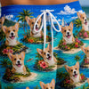 Custom Photo Tropical Hawaiian Aloha Men Beach Shorts - Personalized Summer Vacation And Travel Gifts For Dog Cat Lovers, Dog Dad And Mom, Cat Owners - Paws Sunshine And Smiles