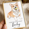 Custom Photo Frame Ornament - Personalized Pet Memorial Sympathy Gifts For Dogs, Cats - Forever Loved Forever Missed