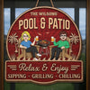Custom Wood Sign - Personalized Summer Vacation And Travel Gifts For Husband And Wife, Him And Her - Just you, Me And Paradise