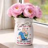 Custom Flower Vase With Ribbon - Personalized Anniversary Wedding Gifts For Husband And Wife, Him And Her - Loving You All Over Again