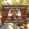 Custom Home Decor Metal Sign - Personalized Anniversary Wedding Gifts For Husband And Wife, Him And Her - Stuck With You