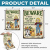 Custom Home Decor Metal Sign - Personalized Birthday Garden Gifts For Gardeners, Dog Lovers, Dog Dad And Mom - The Crazy Dog Lady Lives Here