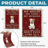Custom Home Decor Metal Sign - Personalized Birthday Gifts For Dog Lovers, Dog Dad And Mom - Protected By Furry Chaos