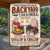 Custom Home Decor Metal Sign - Personalized Anniversary Wedding Gifts For Husband And Wife, Him And Her - Good Friends, Good Times, Free Beer