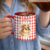 Custom Photo Accent Mug - Personalized Birthday Gifts For Dog Cat Lovers, Dog Dad And Mom, Cat Owners - My Therapist Has Paws