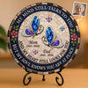 Custom Round Shaped Stone With Stand - Personalized Memorial Sympathy Gifts For Loss Of Mom, Dad - Forever In Loving Memory