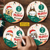 Number Of Broken Ornaments - Personalized Custom Round Shaped Wood Christmas Ornament