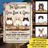 Catio Bar & Grill - Funny Personalized Cat Metal Sign